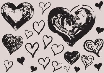 Free Grunge Heart Vectors - vector gratuit #156781